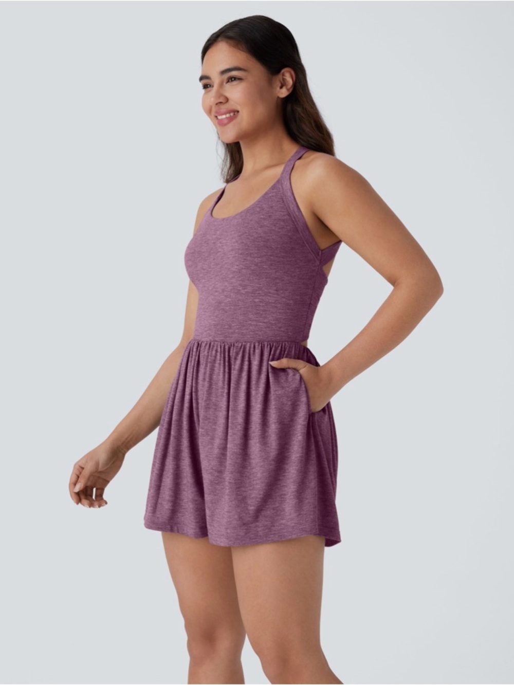 Halara pocket two in one Romper easy Peezy edition